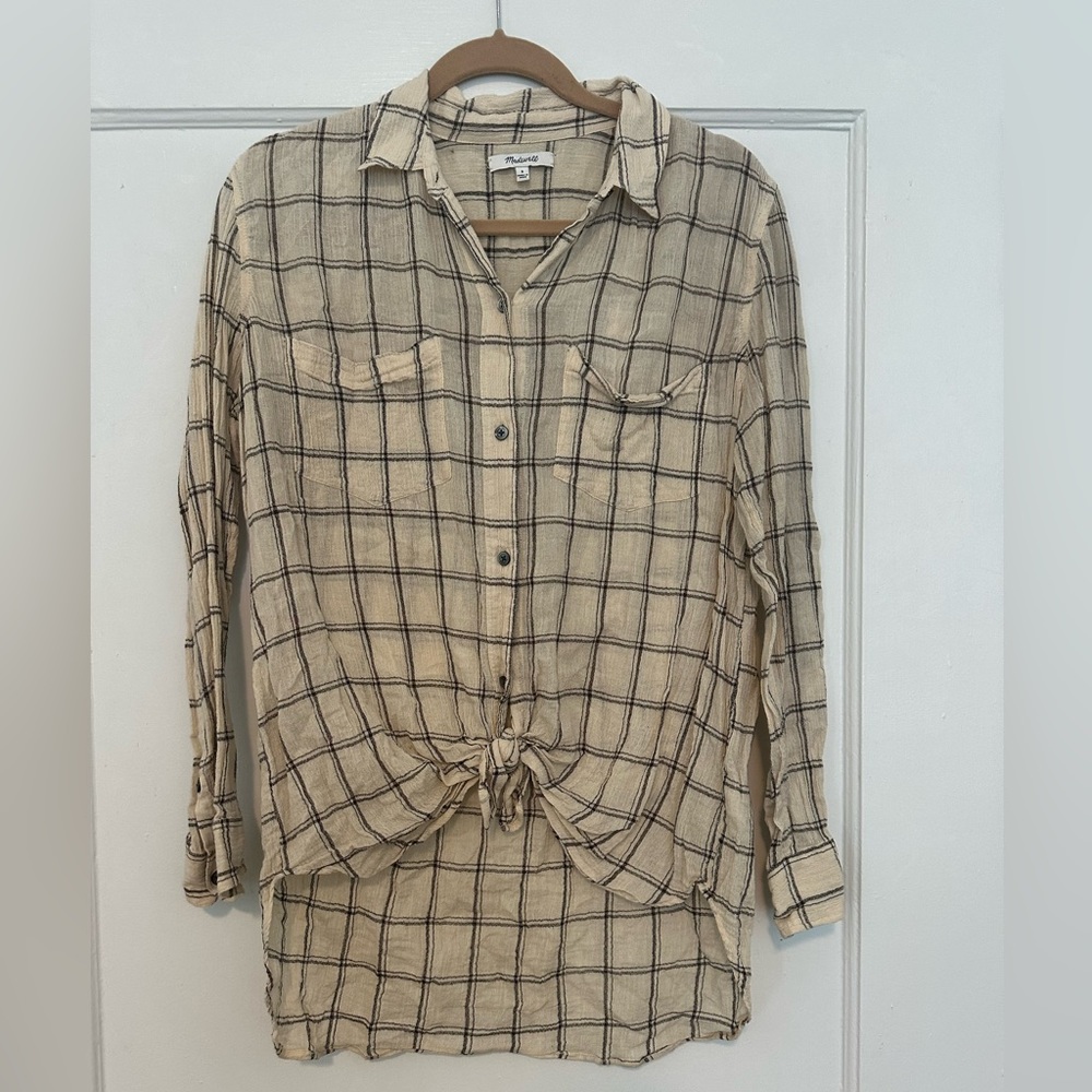 Madewell Tie Front Flannel